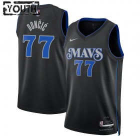 Maillot Basket Enfant Dallas Mavericks Luka Doncic 2023-24 Nike City Edition Noir Swingman
